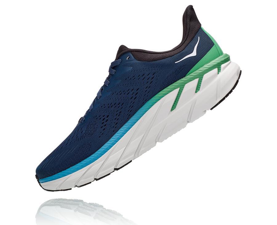 Hoka One One Running Shoes Mens Navy - Clifton 7 - 93085UQGD